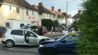 Tunbridge Wells crash scene