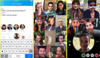 Snapchat adds 16-person group video calls - BBC News