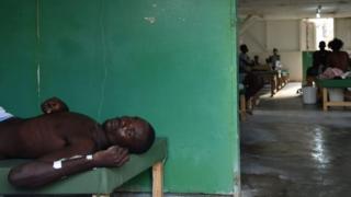 his file photo taken on October 22, 2016 shows Mason, with cholera symptoms, as he receives medical attention at Saint Antoine Hospital of Jeremie, Haiti.