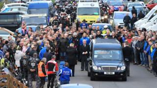 Dario Cecconi's hearse at the Tandragee 100 course