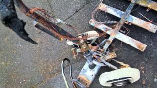 Burnt mobility scooter