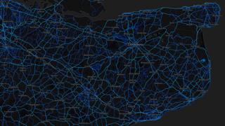Kent - cycling routes (by Strava users 2015)