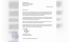 Leicester East resignation letter