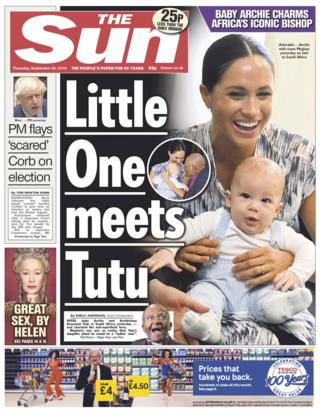 The Sun front page 26/09/19