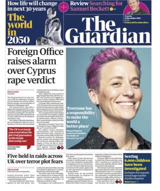 Guardian front page