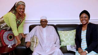 Shugaba Buhar da matarsa Aisha da kuma uwargidan gwamnan jihar Benue