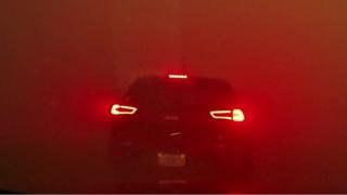 Car in wildfires