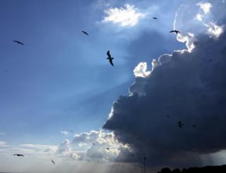 Storm clouds rolling across the sky