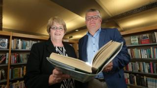 Director of BBC NI Peter Johnston and Irene Knox, Chief Executive of Libraries NI