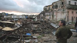 Destrozos en La Habana.