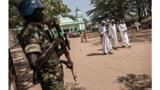 Un Casque bleu de l'ONU en Centrafrique