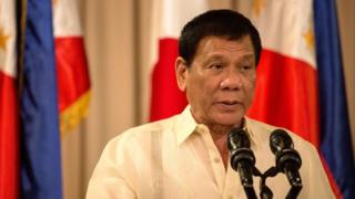 Philippine President Rodrigo Duterte speaks during a joint press statement, Manila 2017
