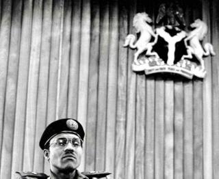 A photo by Sunmi Smart-Cole entitled: "Power!" (Gen Muhammadu Buhari) - 1984