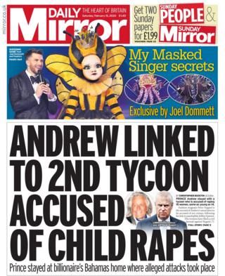 Daily Mirror front page