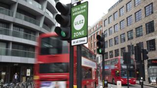 Biển báo khu vực khí thải siêu thấp tại London