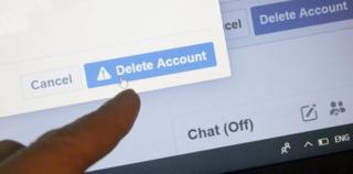 Bir Facebook hesabı siliniyor