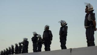 Policemen guard the area of the Supreme Electoral Court where the hearing against Brazilian President Michel Temer on alleged campaign irregularities will take place today in Brasilia, Brazil