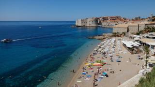 Banje beach in Dubrovnik, Croatia