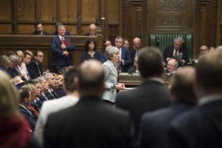 Theresa May speaking in the House of Commons