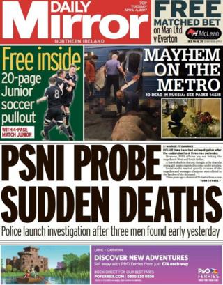 Daily Mirror front page