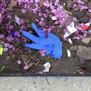 Discarded gloves