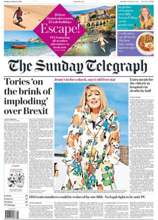 Sunday Telegraph front page