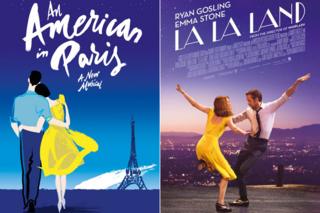 Posters for An American in Paris and La La Land
