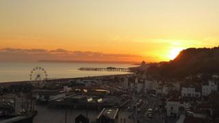 Sunrise over Hastings