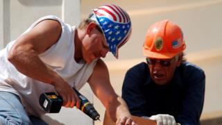 US construction workers
