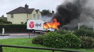 burning van creggan