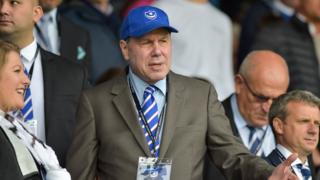 Portsmouth Chairman, Michael Eisner during the EFL Sky Bet League 1 match between Portsmouth and Oldham Athletic at Fratton Park, Portsmouth
