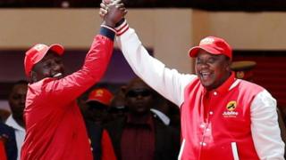 Rais Uhuru Kenyatta na makamu wa rais William Ruto