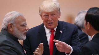 नरेंद्र मोदी आणि डोनाल्ड ट्रंप