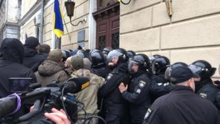 Сутички біля Одеського медуніверситету, лютий 2019 року