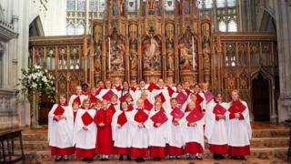 Girl and boy choristers