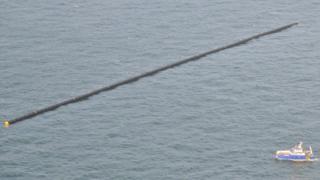 A large pipe at sea