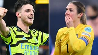 Declan Rice and Mary Earps