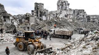 collapsed Aleppo block