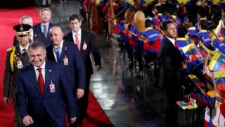 presidente de Osetia del Sur en la toma de posesión de Maduro.