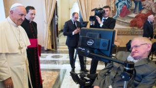 El papa Francisco y Stephen Dawking