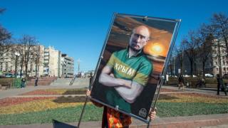 Плакат с Путиным
