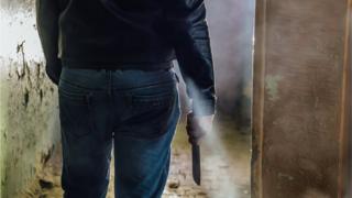 man with knife