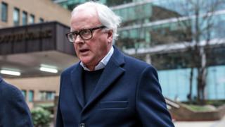 Former Barclays CEO John Varley leaves the Southwark Crown Court on January 14, 2019 in London, England. Four former Barclays executives appear to be accused of plotting to commit fraud and "illegal financial aid" for billions of pounds sterling collected in Qatar in 2008.