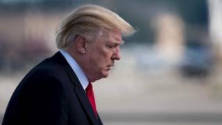 Donald Trump boards Air Force One