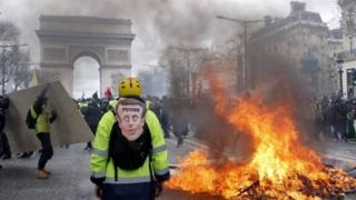 Paris'teki Sarı Yelekliler protestoları