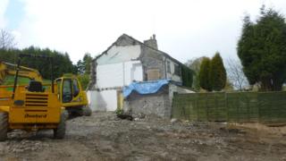 Demolished cottage