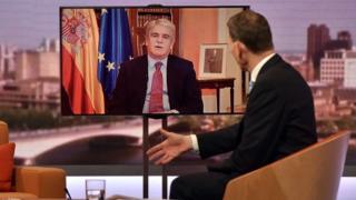 Alfonso Dastis en entrevista con Andrew Marr.