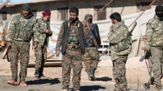 Syria Democratic Forces (SDF) fighters north of Raqqa, 17 November