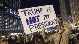 Протесты против победы Трампа