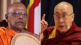 ස්ගිරි පාර්ශවයේ මහානායක වරකාගොඩ ශ්රී ඥානරතන සහ දලයි ලාමා